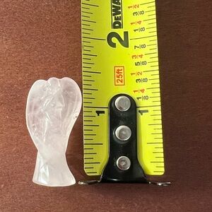 Rose Quartz Crystal Angel Carving😇